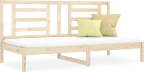 vidaXL Pat de zi fără saltea, 90x200 cm, lemn masiv pin