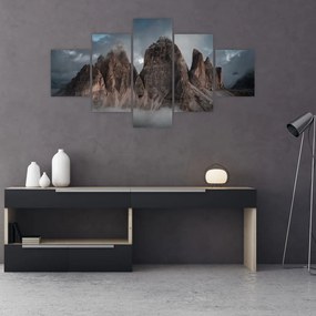 Tablou -  Trei Dinți, Dolomiți Italieni (125x70 cm), în 40 de alte dimensiuni noi