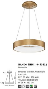 Lustra LED design modern circular RANDO THIN aurie 3000K NVL-9453432