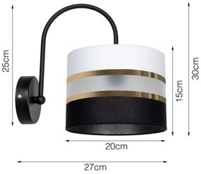 Aplică CORAL 1xE27/60W/230V neagră