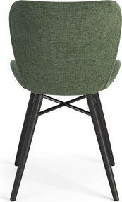 MAZZONI EXPORT ALTEA Verde (țesătură Rio 140) / picioare negre – SCAUN MODERN PENTRU LIVING / SUFRAGERIE / BUCĂTĂRIE / BIROU