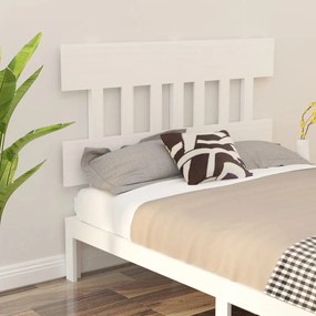 819111 vidaXL Tăblie de pat, alb, 123,5x3x81 cm, lemn masiv de pin