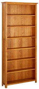 288475 vidaXL Bibliotecă cu 7 rafturi, 90 x 22,5 x 200 cm, lemn masiv stejar