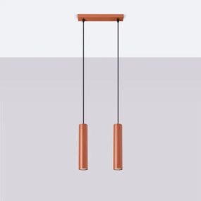 Lustră pe cablu Sollux SL.1490 LAGOS 2xGU10/10W/230V roșu