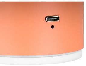 Aplică de perete portocalie LED cu USB Davey – Trio