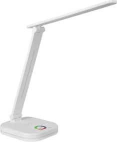 Lampă de birou LED RGBW dimabilă, cu încărcare wireless, LED/7W/5V USB, alb