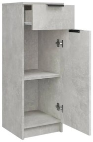 Dulap de baie, gri beton, 32x34x90 cm, lemn compozit Gri beton, 1