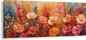 Tablou - Flori de pajiște, pictură (120x50 cm)