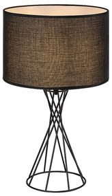 Veioza/Lampa de masa metal negru abajur negru Nivra