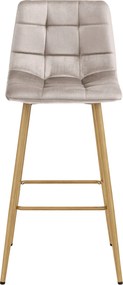 Scaun de bar ARCETO VELVET, bej