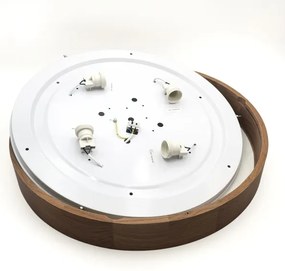 Brilagi - Plafonieră LED CARVALHO 4xE27/60W/230V, stejar cireș, Ø 57,5 cm