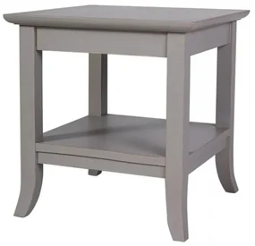 Noptiera gri, din lemn de pin, aspect rustic