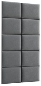 Set 10 panouri tapițate Quadra 100x200 cm (Gri). 1051976