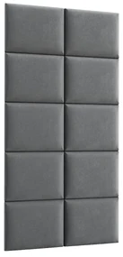 Set 10 panouri tapițate Quadra 100x200 cm (Gri). 1051976