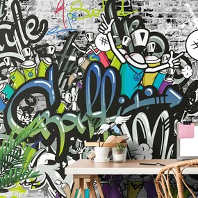 Tapet autoadeziv perete graffiti elegant