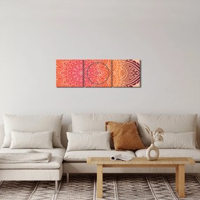 Tablou - Mandala artă (cu ceas) (90x30 cm)