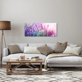 Tablou - Lavandă în strălucirea soarelui (120x50 cm)