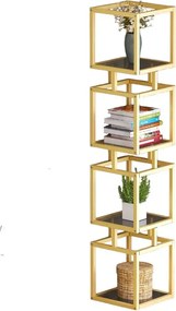 Biblioteca Art din metal culoare auriu 150 cm
