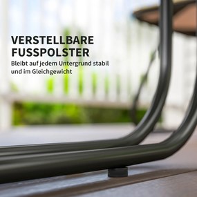 Outsunny Set de mobilier de grădină din poliratan lounge cu canapea, scaun, masă, perne rezistente la intemperii 116 x 60 x 69 cm maro + gri închis | Aosom Romania