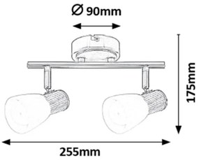 Rabalux 6487 - Lampă spot GAVIN 2xE14/40W