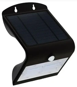 Aplică LED solară cu senzor LED/3W/3,7V 3000/4000K IP65 neagră