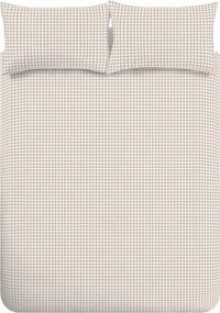 Lenjerie de pat bej pentru pat dublu cu 3 piese 200x200 cm Bamford Gingham Check – Catherine Lansfield