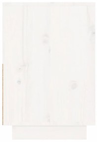 Noptiera, alb, 60x34x51 cm, lemn masiv de pin 1, Alb