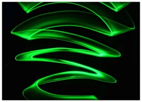 Tablou pe sticlă - valuri neon (70x50 cm)