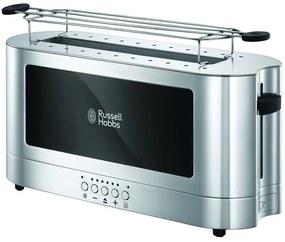 Russell Hobbs Elegance Toaster 23380-56, 1420W, 2 fileuri, 6 grade, Lift & Look, Inox/negrit
