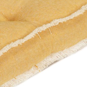 Perna pentru canapea din paleti, galben, 120x40x7 cm 1, Galben, Perna de spatar