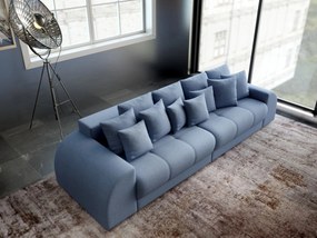 Canapea extensibilă dumonde cu 2 lăzi de depozitare si sezut confortabil din spuma high-density, Verona Enjoy Blue 310x100 cm