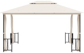 Foisor cu pereti laterali si acoperisuri duble crem 3x4 m Crem, 3 x 4 m