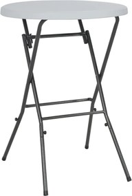 vidaXL Masă de bar pliabilă, alb, 80 x 110 cm, HDPE