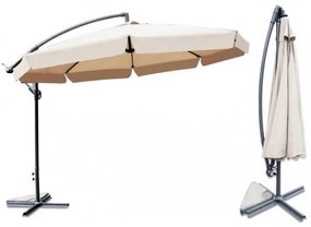 ShopJK UMBRELĂ DE SOARE PENTRU GRĂDINĂ 350 CM CAPPUCINO