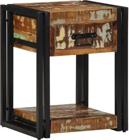 vidaXL Dulap de noapte Multicolour 40 x 35 x 50 cm Lemn masiv reciclat