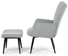 Fotoliu pentru relaxare cu suport pentru picioare L7285 BLUE6, albastru