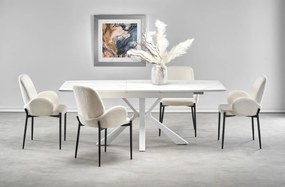 Set masa extensibila Vivaldi L160-200 cm + 4 scaune K477 crem