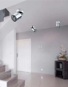 Spot LED aplicat, directionabil pentru tavan/plafon SIENA 10W 3000K crom