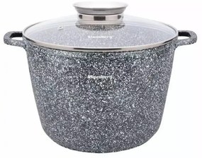 Oală cu capac 24 cm, 6.2L – Klausberg KB 7525, gri, strat antiaderent cu marmură, curățare ușoară și design modern