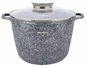 Oală cu capac 24 cm, 6.2L – Klausberg KB 7525, gri, strat antiaderent cu marmură, curățare ușoară și design modern