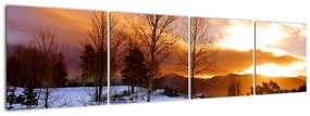 Tablou de peisaj de iarnă (160x40cm)