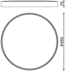 Plafoniera LED CCT, dimabila, diametru 65cm, lemn, CUMBUCO II MA-8843