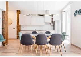 Lustra LED aluminiu negru mat BOYD