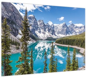 Tablou pe sticlă - Parcul Național Banff (70x50 cm)