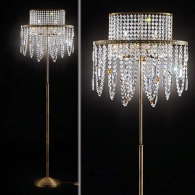 Lampadar din alama si cristale SchÃ¶ler Kristalldesign