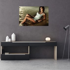 Tablou cu femeie pe plajă (90x60 cm)