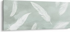 Tablou - Pene albe (120x50 cm)