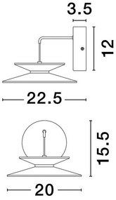 Aplica de perete LED design modern Morfi