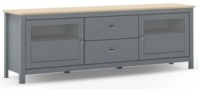 Comodă TV verde prăfuit din lemn de pin 180x59x40 cm Misti – Marckeric