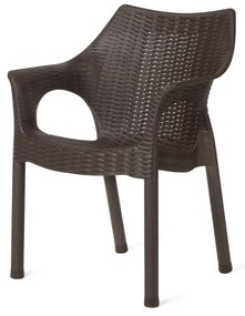 Scaun din ratan Cambridge Dark Brown 61 x 54 x 80cm
